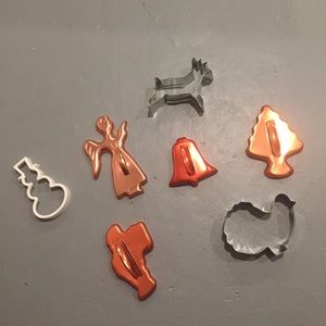 Vintage Christmas themed cookie cutters
